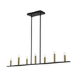 Load image into Gallery viewer, LightFixturesUSA - Minimalist Black Brass Candle Style Linear Island Chandelier - Chandelier - 43.3 in -