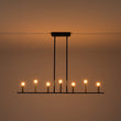 Load image into Gallery viewer, LightFixturesUSA - Minimalist Black Brass Candle Style Linear Island Chandelier - Chandelier - 43.3 in -