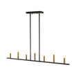 Load image into Gallery viewer, LightFixturesUSA - Minimalist Black Brass Candle Style Linear Island Chandelier - Chandelier - 43.3 in -