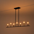 Load image into Gallery viewer, LightFixturesUSA - Minimalist Black Brass Candle Style Linear Island Chandelier - Chandelier - 43.3 in -