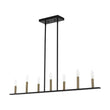 Load image into Gallery viewer, LightFixturesUSA - Minimalist Black Brass Candle Style Linear Island Chandelier - Chandelier - 43.3 in -