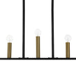 Load image into Gallery viewer, LightFixturesUSA - Minimalist Black Brass Candle Style Linear Island Chandelier - Chandelier - 43.3 in -