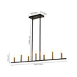 Load image into Gallery viewer, LightFixturesUSA - Minimalist Black Brass Candle Style Linear Island Chandelier - Chandelier - 43.3 in -