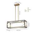 Load image into Gallery viewer, LightFixturesUSA - Minimalist Dimmable LED Black Gold Square Kitchen Pendant - Pendant Light - 28.5 in -