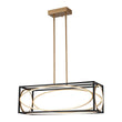 Load image into Gallery viewer, LightFixturesUSA - Minimalist Dimmable LED Black Gold Square Kitchen Pendant - Pendant Light - 28.5 in -