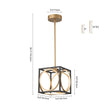Load image into Gallery viewer, LightFixturesUSA - Minimalist Dimmable LED Black Gold Square Kitchen Pendant - Pendant Light - 28.5 in -