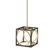 Load image into Gallery viewer, LightFixturesUSA - Minimalist Dimmable LED Black Gold Square Kitchen Pendant - Pendant Light - 28.5 in -