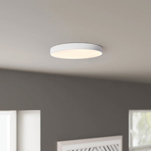 LightFixturesUSA - Minimalist LED Drum Flush Mount Ceiling Light - Ceiling Light - White - Warm White