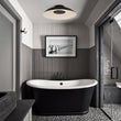 Load image into Gallery viewer, LightFixturesUSA - Minimalist Wide Flat Dome Dimmable LED Ceiling Light - Ceiling Light - Black -