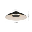 Load image into Gallery viewer, LightFixturesUSA - Minimalist Wide Flat Dome Dimmable LED Ceiling Light - Ceiling Light - Black -
