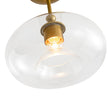 Load image into Gallery viewer, LightFixturesUSA - Modern 1 - Light Round Donut Glass Semi Flush Mount - Ceiling Light - Brass -