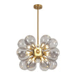 Load image into Gallery viewer, LightFixturesUSA - Modern 18 - Light Cluster Gray Glass Bubble Chandelier - Chandelier - Gray -