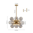 Load image into Gallery viewer, LightFixturesUSA - Modern 18 - Light Cluster Gray Glass Bubble Chandelier - Chandelier - Gray -