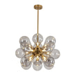 Load image into Gallery viewer, LightFixturesUSA - Modern 18 - Light Cluster Gray Glass Bubble Chandelier - Chandelier - Gray -