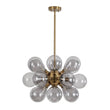 Load image into Gallery viewer, LightFixturesUSA - Modern 18 - Light Cluster Gray Glass Bubble Chandelier - Chandelier - Gray -