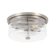 Load image into Gallery viewer, LightFixturesUSA - Modern 2 - Light Clear Glass Round Flush Mount Light - Ceiling Light - Nickel -
