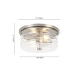 Load image into Gallery viewer, LightFixturesUSA - Modern 2 - Light Clear Glass Round Flush Mount Light - Ceiling Light - Nickel -