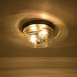 Load image into Gallery viewer, LightFixturesUSA - Modern 2 - Light Clear Glass Round Flush Mount Light - Ceiling Light - Nickel -