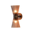 Load image into Gallery viewer, LightFixturesUSA - Modern 2 - Light Up Down Pleated Glass Cone Wall Sconce - Wall Sconce - White Glass -