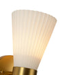 Load image into Gallery viewer, LightFixturesUSA - Modern 2 - Light Up Down Pleated Glass Cone Wall Sconce - Wall Sconce - White Glass -