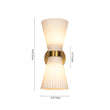 Load image into Gallery viewer, LightFixturesUSA - Modern 2 - Light Up Down Pleated Glass Cone Wall Sconce - Wall Sconce - White Glass -