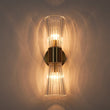 Load image into Gallery viewer, LightFixturesUSA - Modern 2 - Light Up Down Ribbed Glass Hourglass Wall Lamp - Wall Sconce - Ribbed Glass -