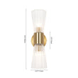 Load image into Gallery viewer, LightFixturesUSA - Modern 2 - Light Up Down Ribbed Glass Hourglass Wall Lamp - Wall Sconce - Ribbed Glass -