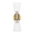 Load image into Gallery viewer, LightFixturesUSA - Modern 2 - Light Up Down Ribbed Glass Hourglass Wall Lamp - Wall Sconce - Ribbed Glass -