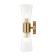Load image into Gallery viewer, LightFixturesUSA - Modern 2 - Light Up Down Ribbed Glass Hourglass Wall Lamp - Wall Sconce - Ribbed Glass -