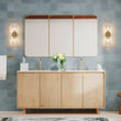 Load image into Gallery viewer, LightFixturesUSA - Modern 2 - Light Up Down Ribbed Glass Hourglass Wall Lamp - Wall Sconce - Ribbed Glass (Pre - Order) -
