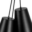 Load image into Gallery viewer, LightFixturesUSA - Modern 3 - Light Cluster Metal Conical Shade Chandelier - Chandelier - Black -