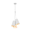 Load image into Gallery viewer, LightFixturesUSA - Modern 3 - Light Cluster Metal Conical Shade Chandelier - Chandelier - Black -