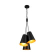 Load image into Gallery viewer, LightFixturesUSA - Modern 3 - Light Cluster Metal Conical Shade Chandelier - Chandelier - Black -