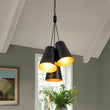 Load image into Gallery viewer, LightFixturesUSA - Modern 3 - Light Cluster Metal Conical Shade Chandelier - Chandelier - Black -