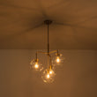 Load image into Gallery viewer, LightFixturesUSA - Modern 4 - Light Clear Glass Bubble Hanging Sputnik Chandelier - Chandelier - Brass -
