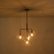 Load image into Gallery viewer, LightFixturesUSA - Modern 4 - Light Clear Glass Bubble Hanging Sputnik Chandelier - Chandelier - Oil Rubbed Bronze -