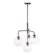 Load image into Gallery viewer, LightFixturesUSA - Modern 4 - Light Clear Glass Bubble Hanging Sputnik Chandelier - Chandelier - Oil Rubbed Bronze -