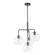 Load image into Gallery viewer, LightFixturesUSA - Modern 4 - Light Clear Glass Bubble Hanging Sputnik Chandelier - Chandelier - Oil Rubbed Bronze -