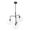Load image into Gallery viewer, LightFixturesUSA - Modern 4 - Light Clear Glass Bubble Hanging Sputnik Chandelier - Chandelier - Oil Rubbed Bronze -