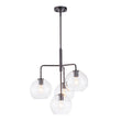 Load image into Gallery viewer, LightFixturesUSA - Modern 4 - Light Clear Glass Bubble Hanging Sputnik Chandelier - Chandelier - Oil Rubbed Bronze -