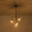 Load image into Gallery viewer, LightFixturesUSA - Modern 4 - Light Clear Glass Bubble Hanging Sputnik Chandelier - Chandelier - Oil Rubbed Bronze -
