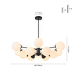 Load image into Gallery viewer, LightFixturesUSA - Modern Black Opal Glass Globe Sputnik Chandelier - Chandelier - 12 - Lt (Pre - Order) -
