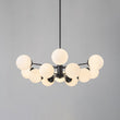 Load image into Gallery viewer, LightFixturesUSA - Modern Black Opal Glass Globe Sputnik Chandelier - Chandelier - 12 - Lt (Pre - Order) -