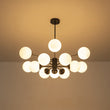 Load image into Gallery viewer, LightFixturesUSA - Modern Black Opal Glass Globe Sputnik Chandelier - Chandelier - 12 - Lt (Pre - Order) -