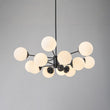 Load image into Gallery viewer, LightFixturesUSA - Modern Black Opal Glass Globe Sputnik Chandelier - Chandelier - 12 - Lt (Pre - Order) -