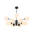 Load image into Gallery viewer, LightFixturesUSA - Modern Black Opal Glass Globe Sputnik Chandelier - Chandelier - 12 - Lt (Pre - Order) -
