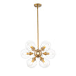Load image into Gallery viewer, LightFixturesUSA - Modern Brass 12 - Light Cluster Glass Globe Bubble Chandelier - Chandelier - Brass -