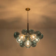 Load image into Gallery viewer, LightFixturesUSA - Modern Cluster Blue Glass Globe Bubble Chandelier - Chandelier - Blue Bubbles -