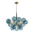 Load image into Gallery viewer, LightFixturesUSA - Modern Cluster Blue Glass Globe Bubble Chandelier - Chandelier - Blue Bubbles -