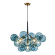 Load image into Gallery viewer, LightFixturesUSA - Modern Cluster Blue Glass Globe Bubble Chandelier - Chandelier - Blue Bubbles -